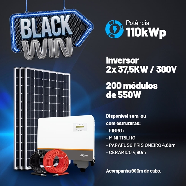 imagem de GERADOR BLACK FRIDAY 110 KWP - CHAPA METÁLICA (MINI TRILHO)