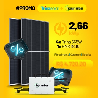 Imagem de GERADOR WIN TRINA & HOYMILES - 2,66 KWP - CHAPA METÁLICA